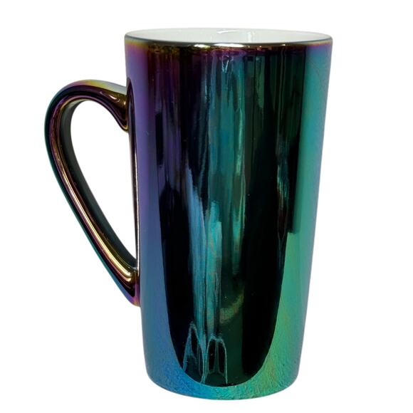 Starbucks Iridescent Oil Slick Mug Holiday 2022 Mermaid 16oz Rainbow Holographic - Picture 4 of 10